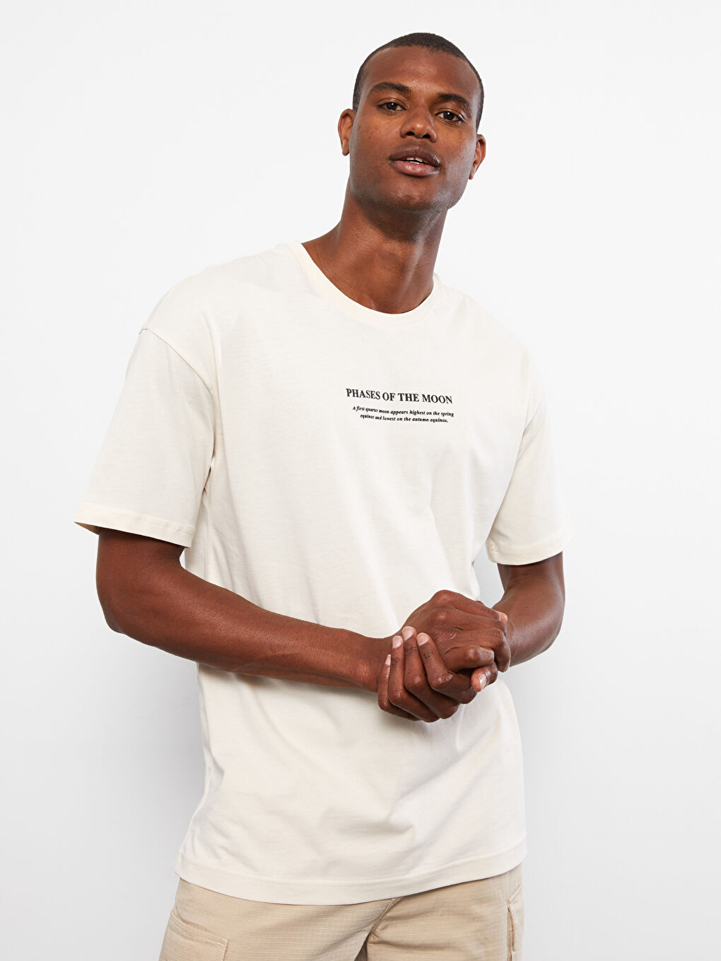 Oversize Crew Neck Short Sleeve Printed Jersey Men's T-Shirt-1