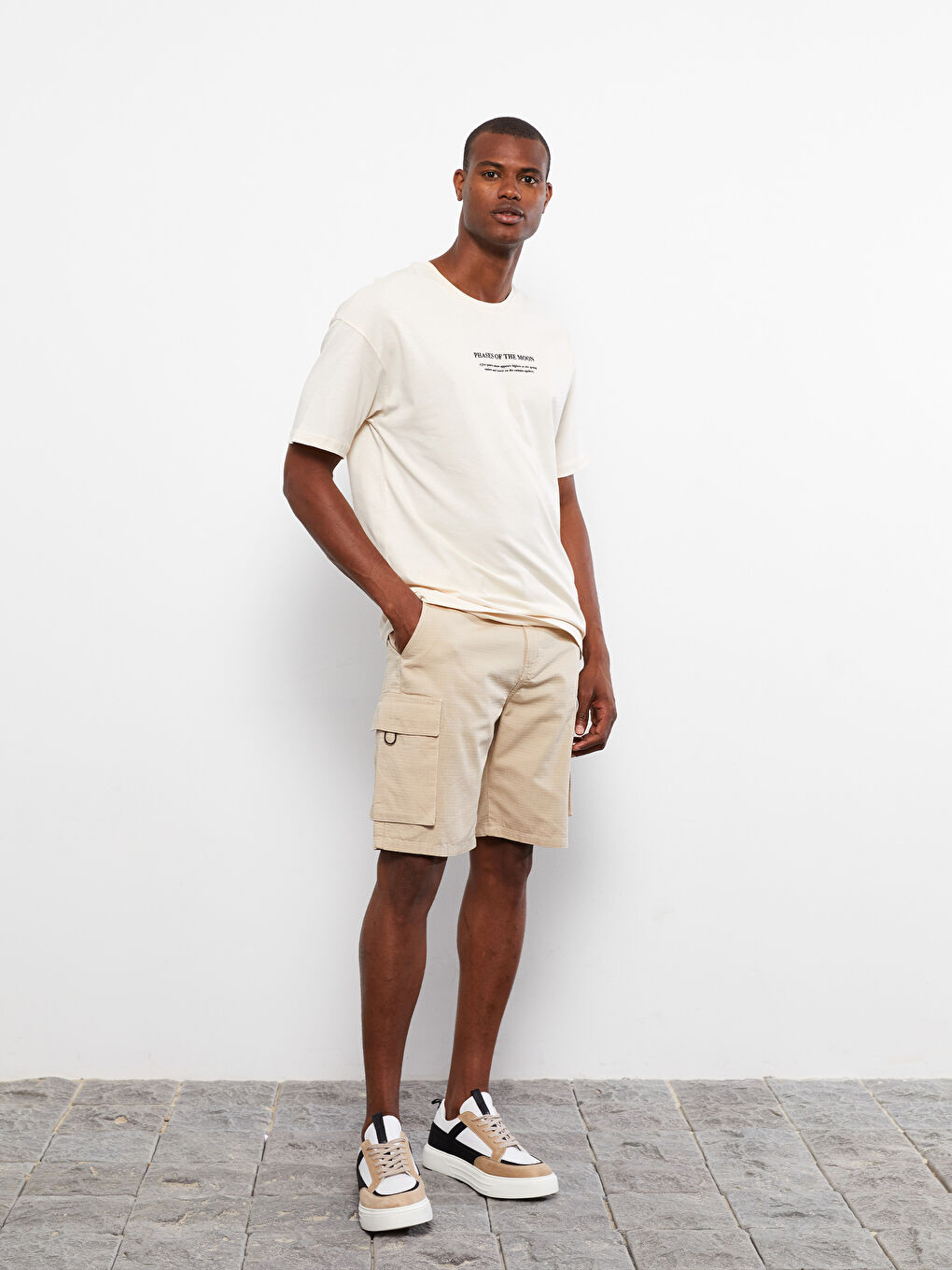 Oversize Crew Neck Short Sleeve Printed Jersey Men's T-Shirt-2