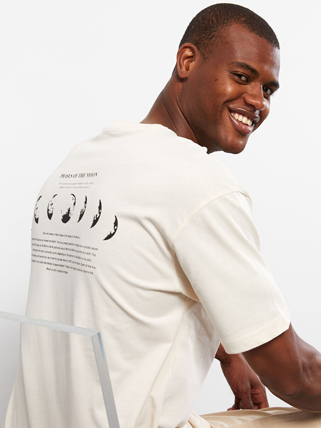 Oversize Crew Neck Short Sleeve Printed Jersey Men's T-Shirt-4