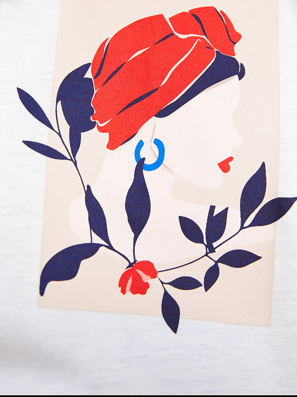 Crew Neck Printed Short Sleeve A-Line Maternity Tunic-3