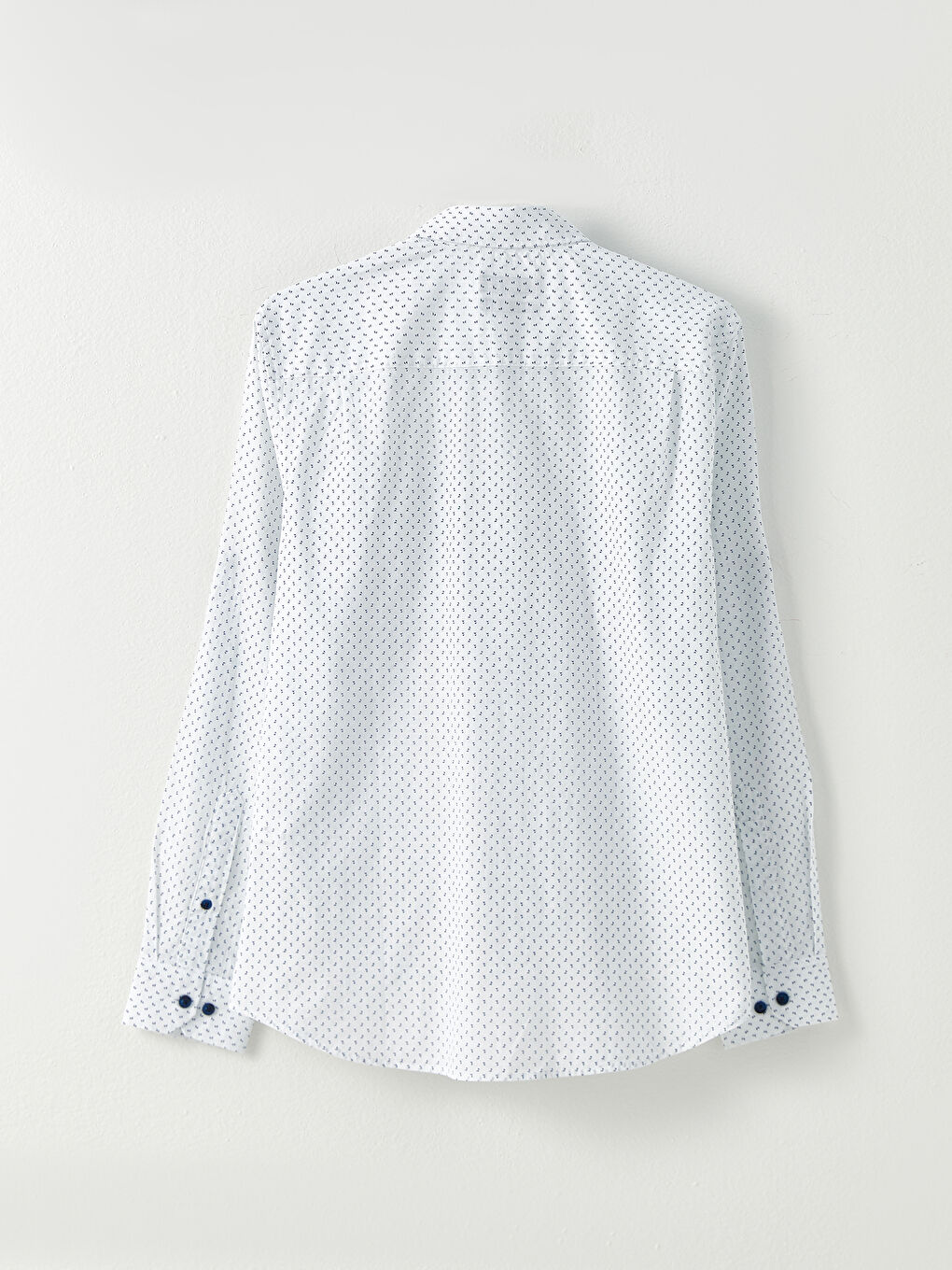 Regular Fit Long Sleeve Poplin Men's Shirt-6