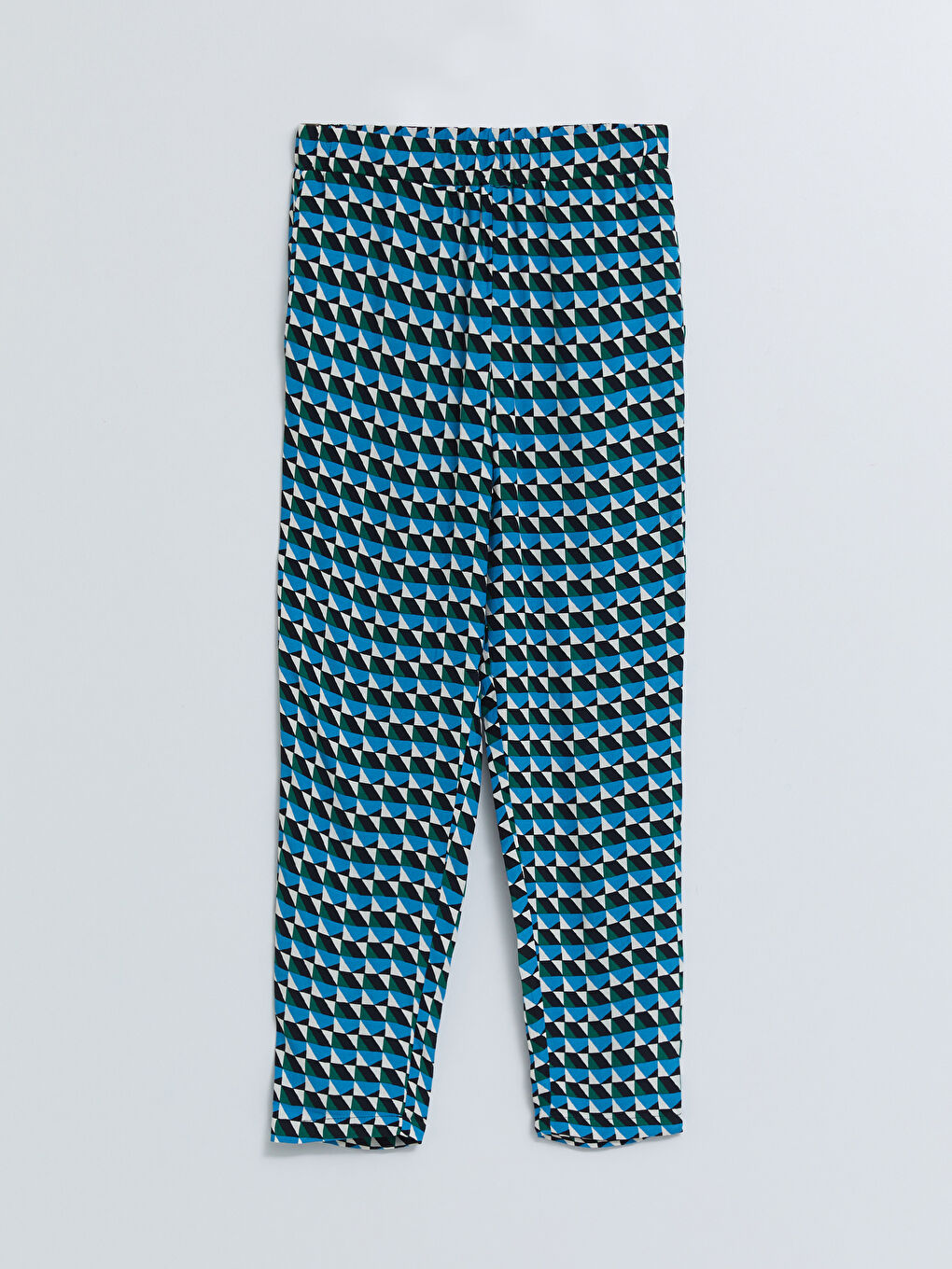 Elastic Waist Comfortable Pattern Patterned Viscose Women's Trousers -S2HV89Z8-LRR