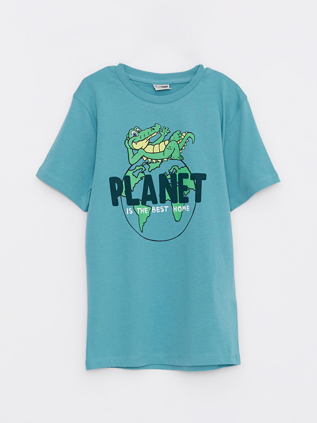 Crew Neck Printed Short Sleeve Cotton Boy T-shirt