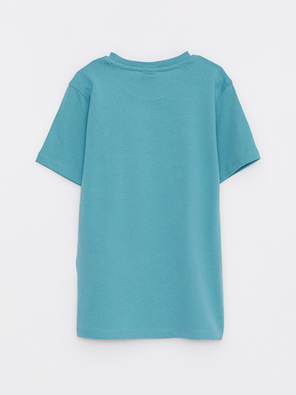 Crew Neck Printed Short Sleeve Cotton Boy T-shirt-1