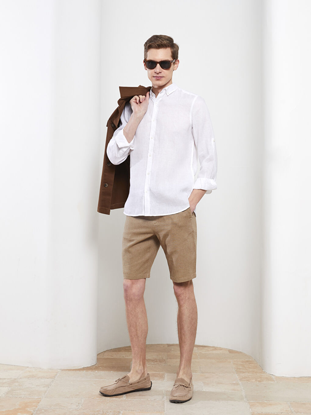 Beyaz Slim Fit Uzun Kollu Erkek Gömlek