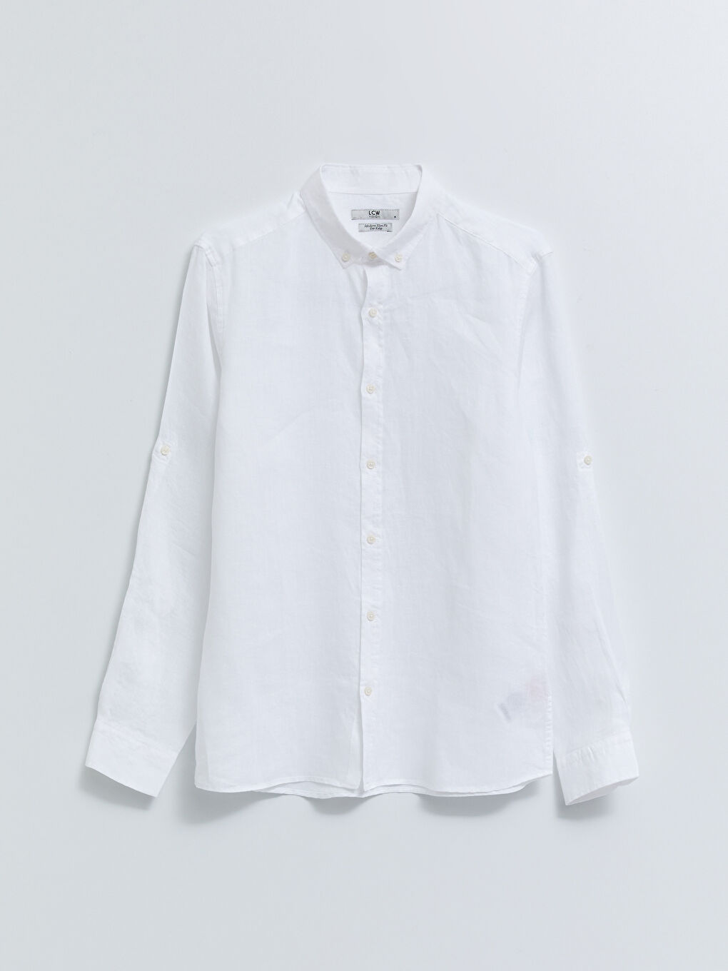 Beyaz Slim Fit Uzun Kollu Erkek Gömlek-5