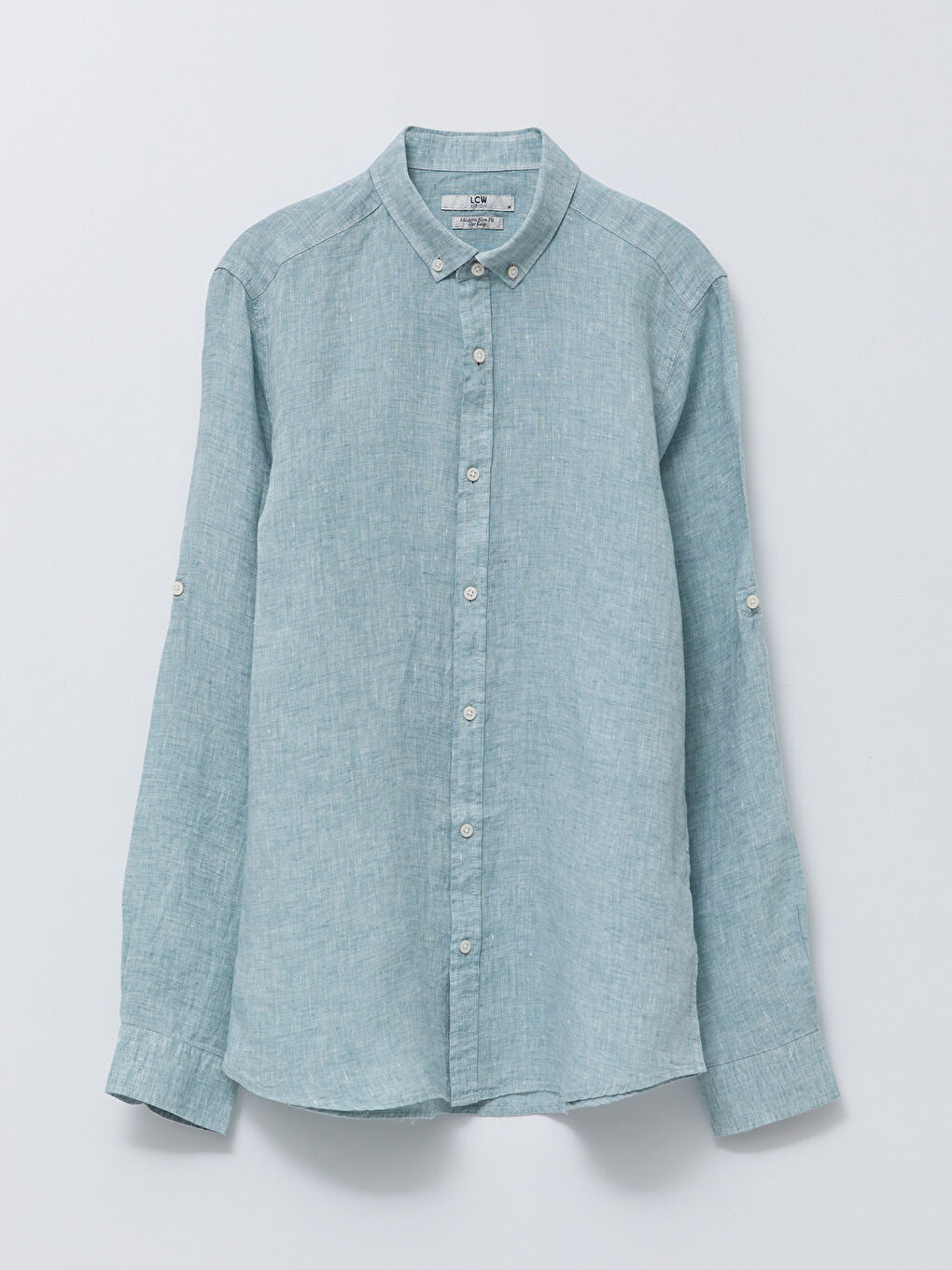 Yeşil Slim Fit Uzun Kollu Erkek Gömlek-5