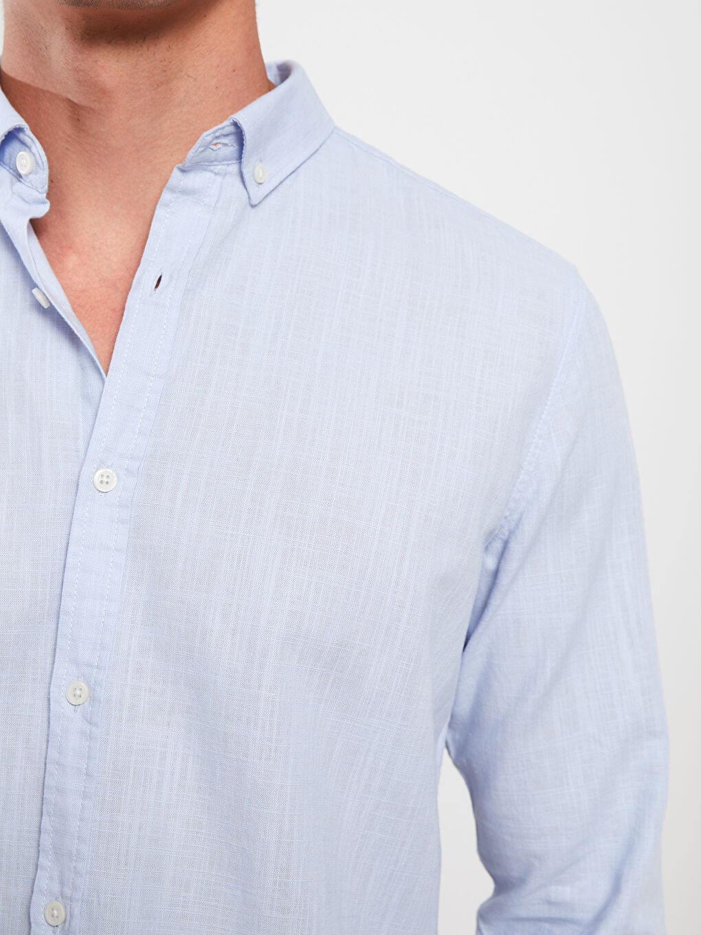 Slim Fit Long Sleeve Men's Shirt-3