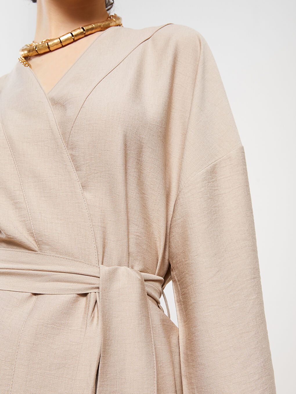 Kadın Şal Yaka Düz Kimono-2