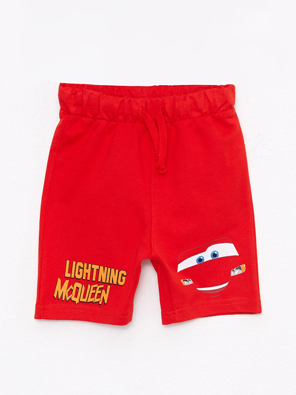 Beyaz Bisiklet Yaka Kısa Kollu Arabalar Baskılı Erkek Bebek Tişört ve Şort 2'li Takım-2