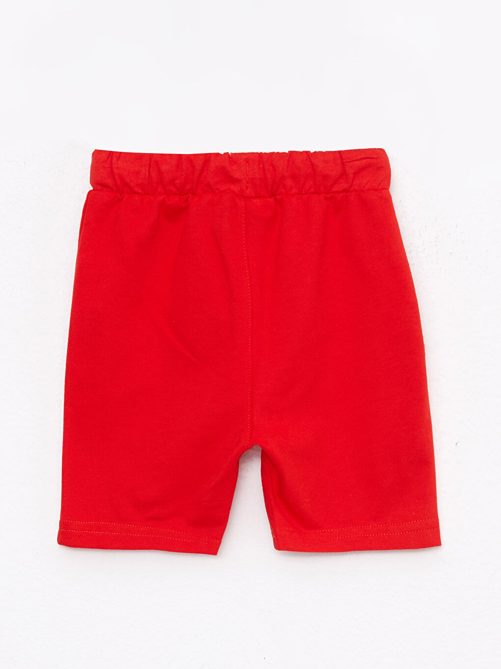 Beyaz Bisiklet Yaka Kısa Kollu Arabalar Baskılı Erkek Bebek Tişört ve Şort 2'li Takım-4