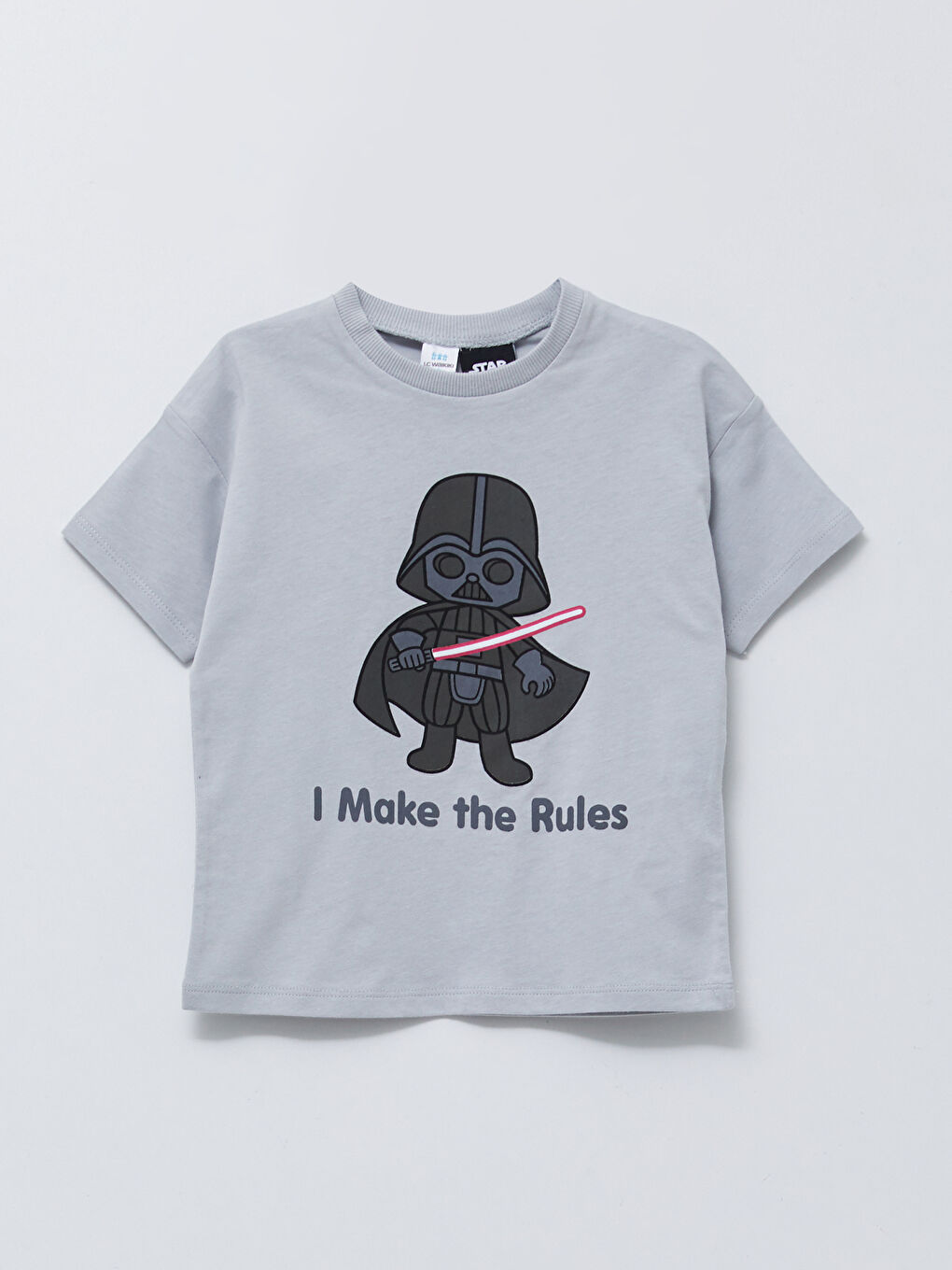 Tricou Bebeluși Băieți Guler Rotund Mânecă Scurtă Star Wars Imprimat 2 Bucăți-1