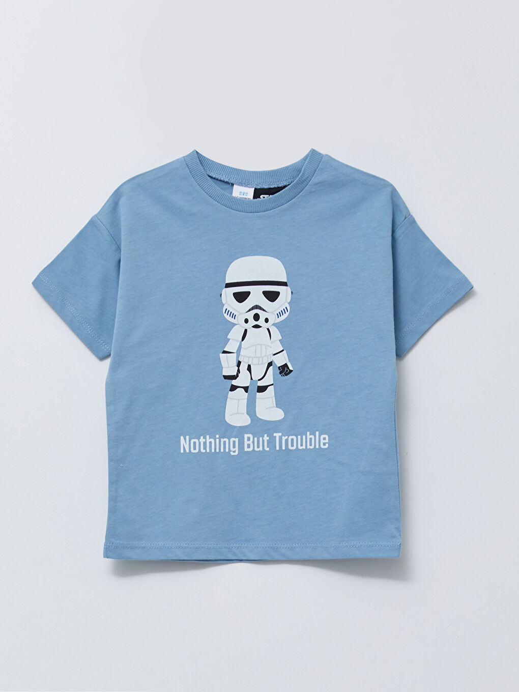 Tricou Bebeluși Băieți Guler Rotund Mânecă Scurtă Star Wars Imprimat 2 Bucăți-2