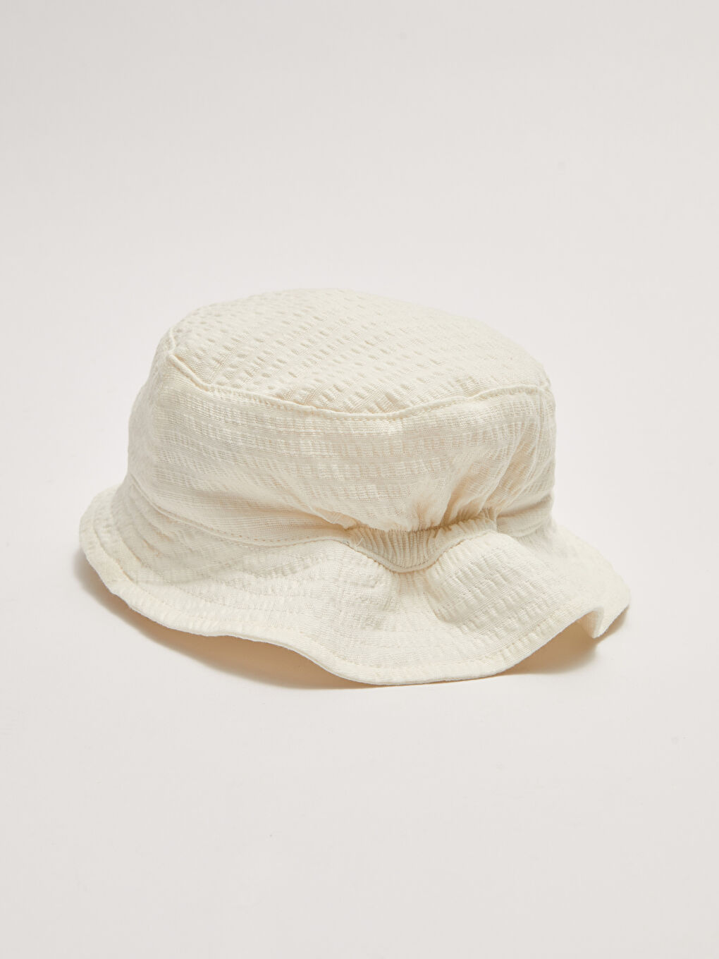 Ekru Basic Pamuklu Kız Bebek Şapka-1