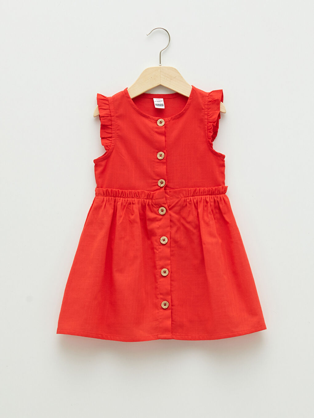 فستان بناتي رضع قطن بياقة دائرية