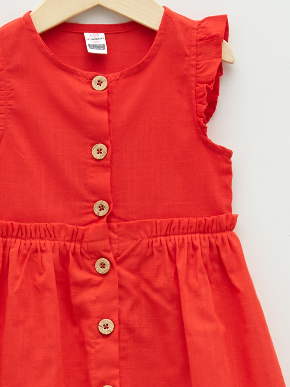 فستان بناتي رضع قطن بياقة دائرية-2