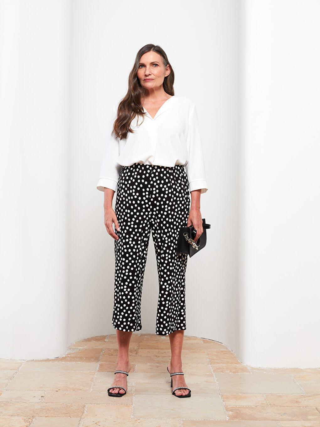 Standard Fit Women's Polka Dot Capri -S2I046Z8-LU7