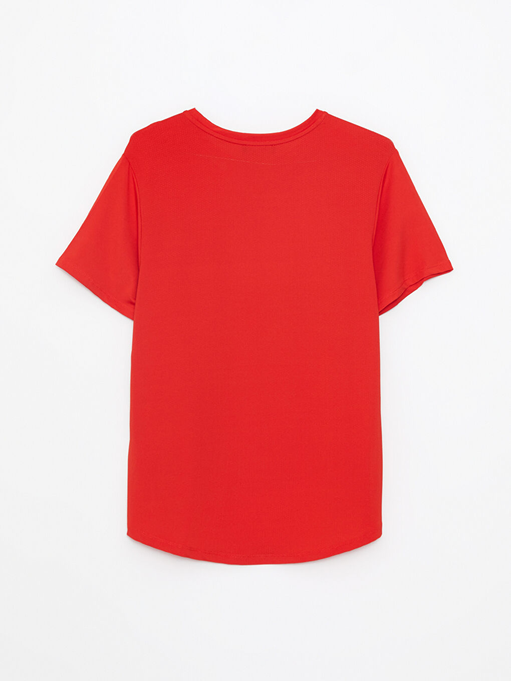 Turuncu Bisiklet Yaka Düz Kısa Kollu Kadın Tişört-6