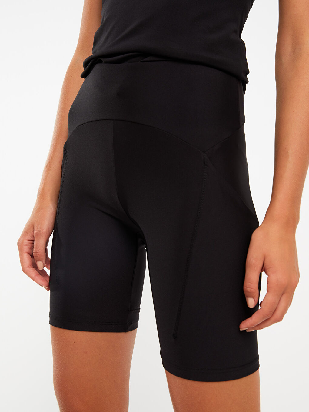 Women's Elastic Waist Regular Biker Shorts Tights -S2I112Z8-RQN