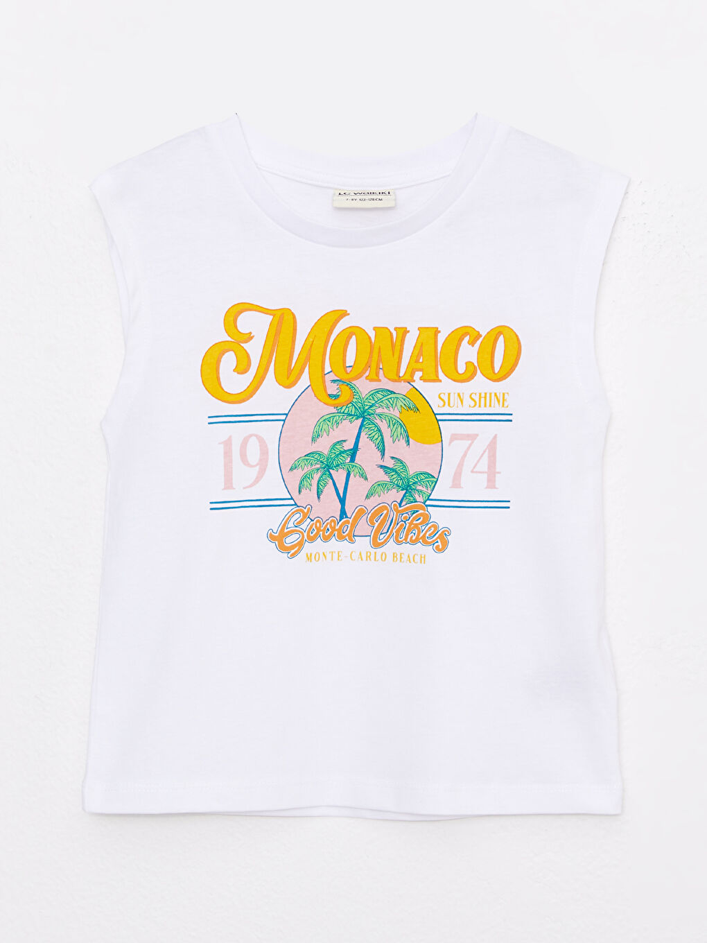 Crew Neck Printed Cotton Girl T-Shirt