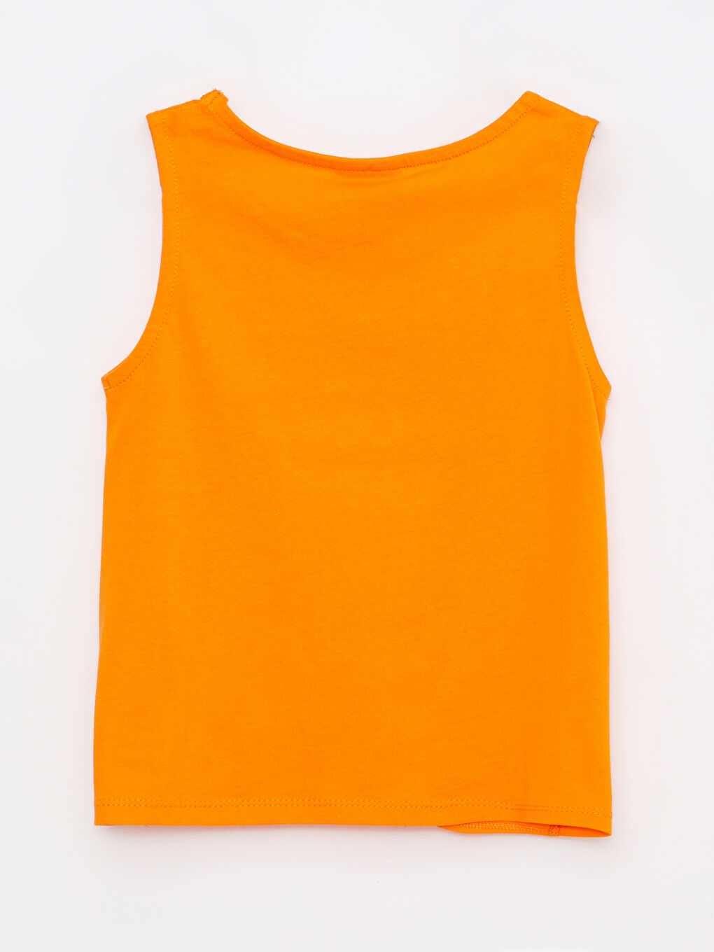 Майка для девочки с круглым вырезом из хлопка с принтом-1