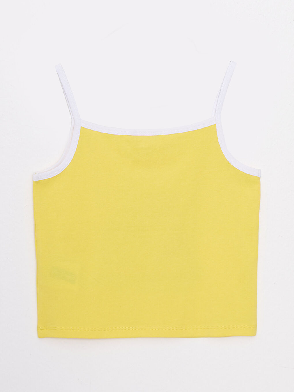 კვადრატული საყელო ნაბეჭდი თასმებიანი ბამბის გოგონებისთვის ჟილეტი-1