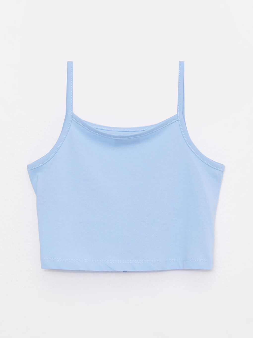 Square Collar Printed Strap Cotton Girls' Singlet-1