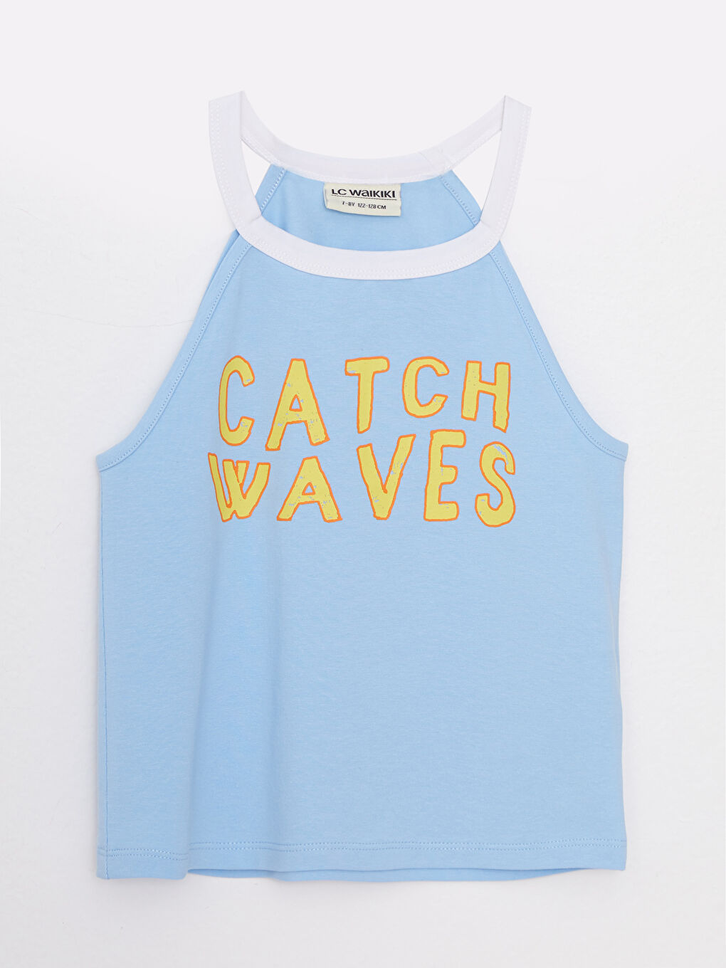 Halter Collar Printed Cotton Girls' Singlet -S2I133Z4-QXH
