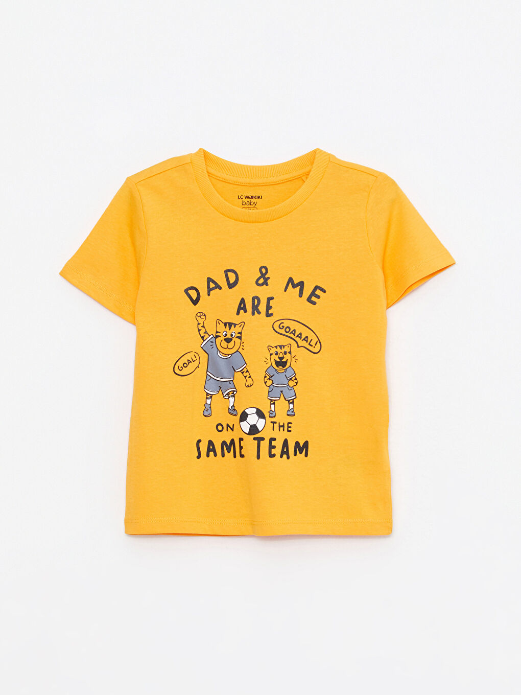 T-shirt Bébé Garçon en Coton Imprimé à Manches Courtes et Col Rond.