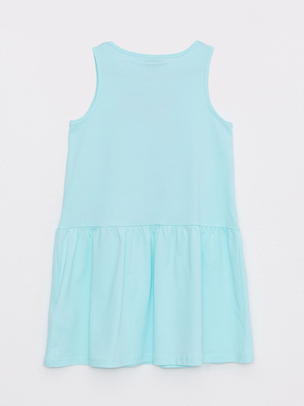 Crew Neck Daisy Duck Printed Girl Dress-1