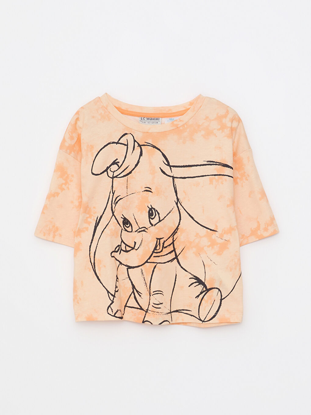 LCW Kids T-Shirt für Mädchen mit Dumbo-Print, Rundhalsausschnitt und kurzen Ärmeln aus Baumwolle -S2I164Z4-LSR