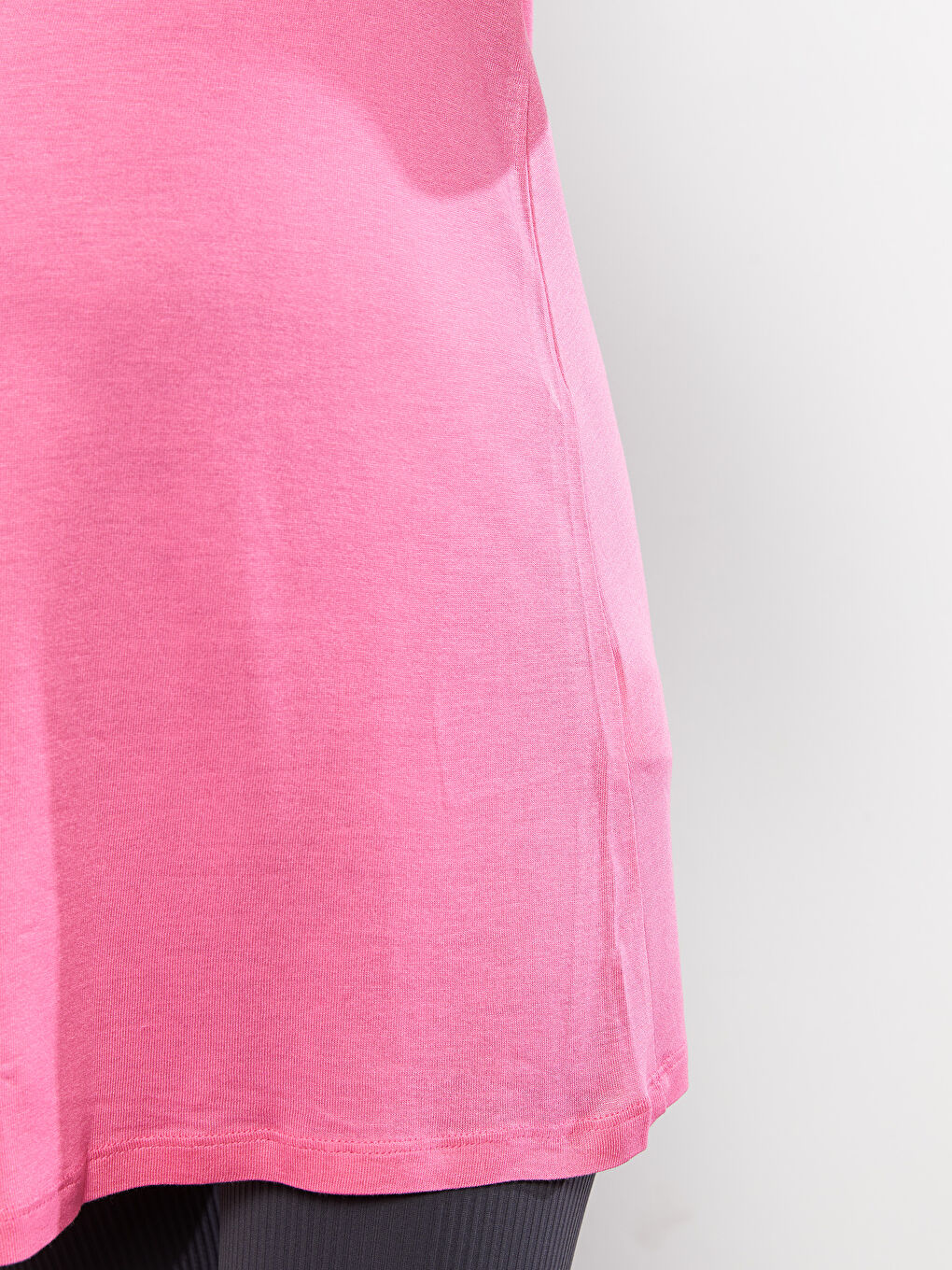 Pembe U Yaka Düz Viskon Hamile Atlet-3