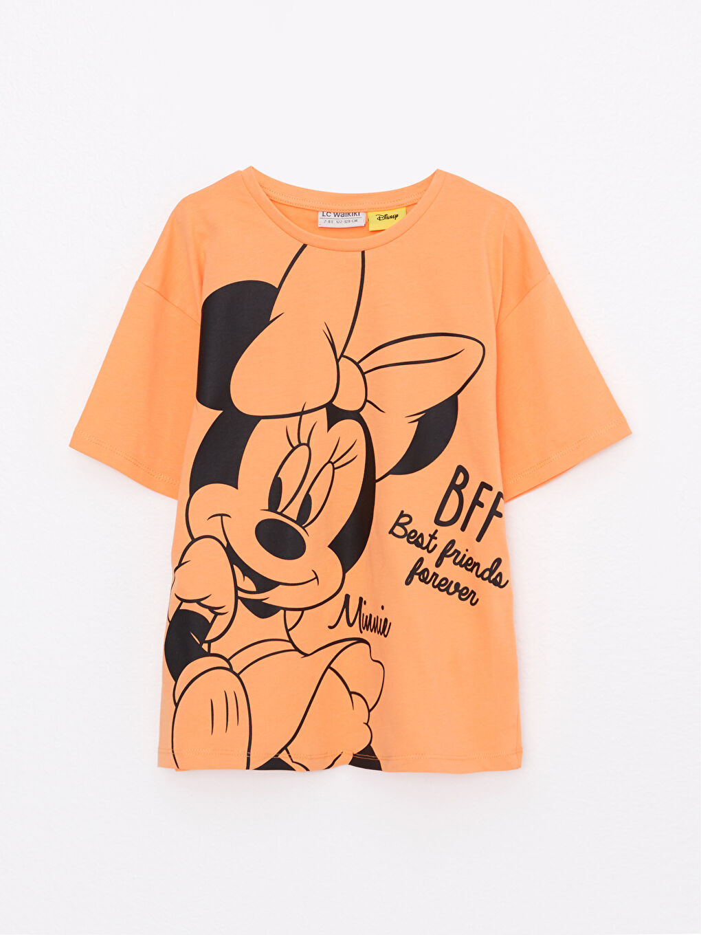 Crew Neck Minnie Mouse and Daisy Duck Printed Short Sleeve Girl's T-Shirt 2-Pack-1