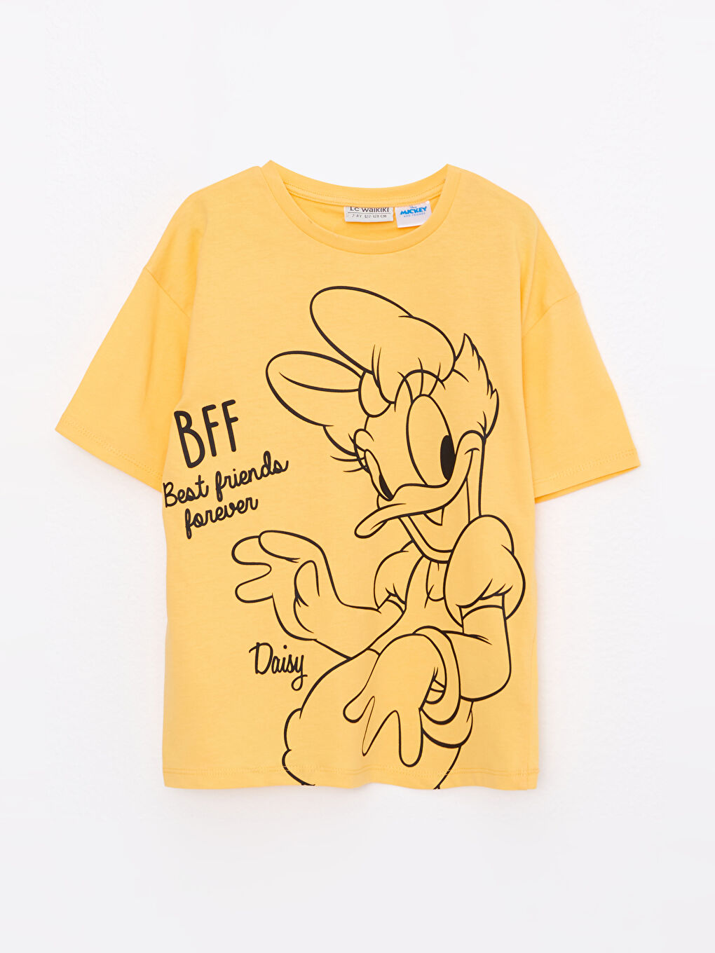 Crew Neck Minnie Mouse and Daisy Duck Printed Short Sleeve Girl's T-Shirt 2-Pack-2