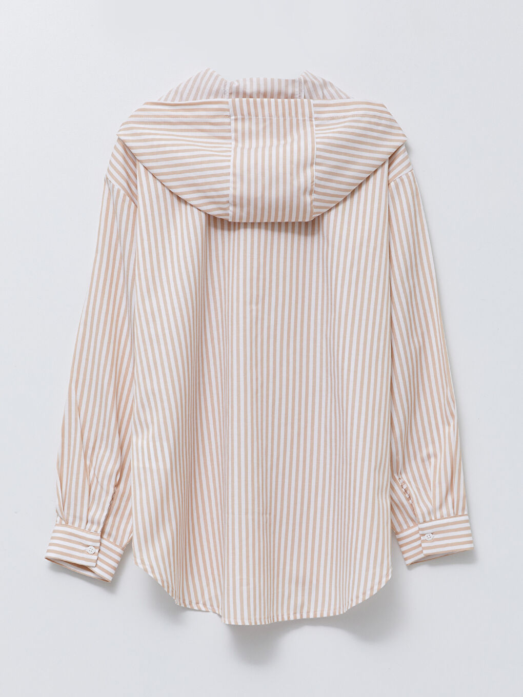 Hooded Striped Long Sleeve Oversize Women's Tunic-5