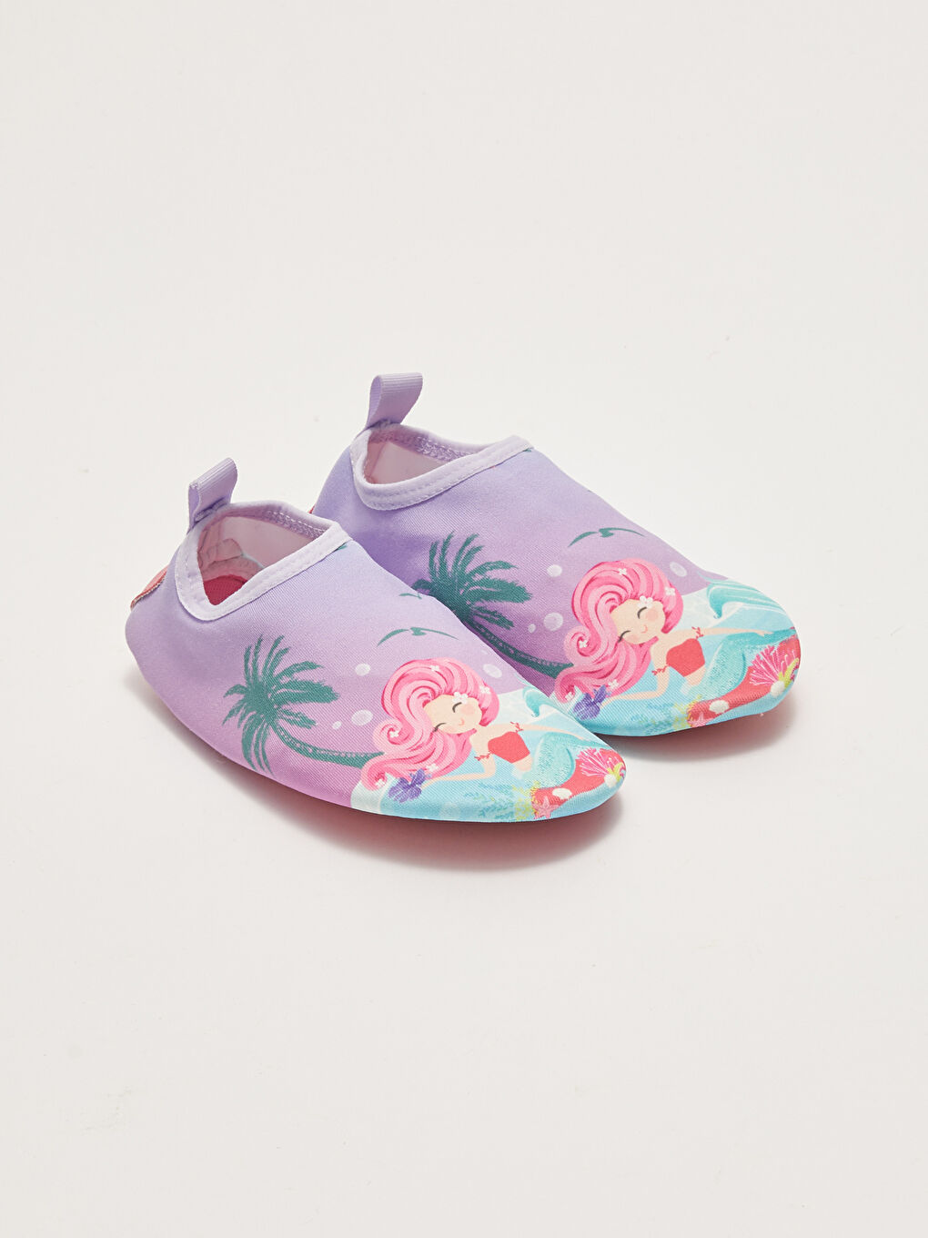 Printed Girls' Aqua Shoes-1