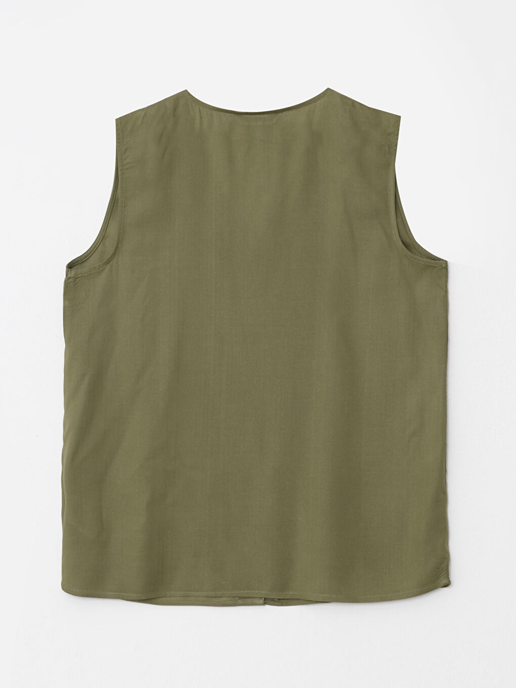 LCWAIKIKI Classic V-Neck Straight Sleeveless Viscose Women's Shirt -S2I201Z8-GYA