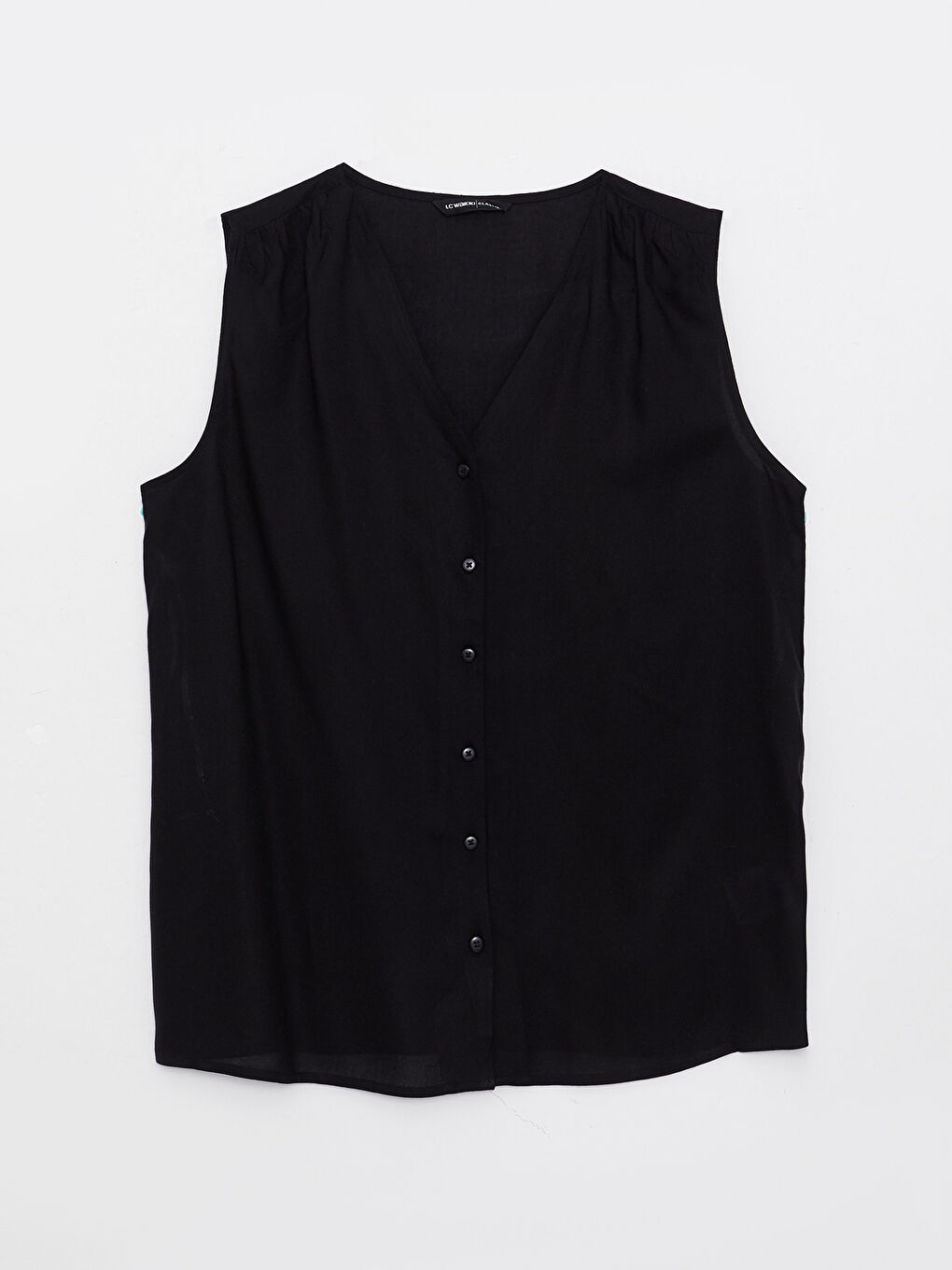 LCWAIKIKI Classic V-Neck Straight Sleeveless Viscose Women's Shirt -S2I201Z8-CVL