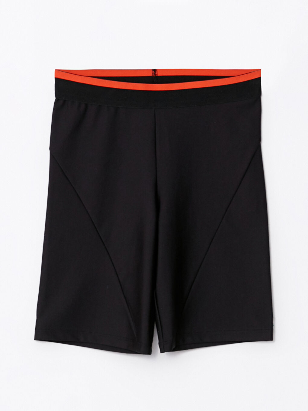 Women's Elastic Waist Plain Sports Shorts Leggings-5