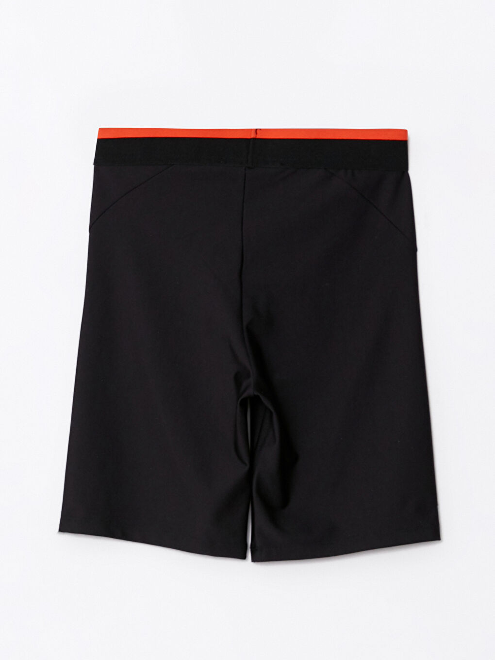 Women's Elastic Waist Plain Sports Shorts Leggings-6