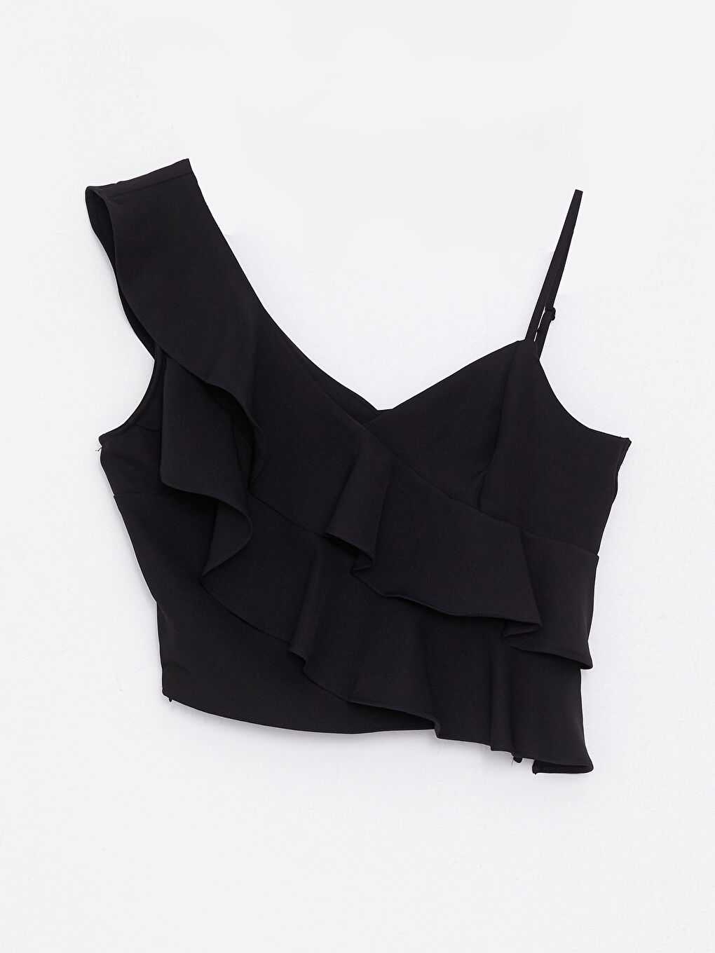 Блузка с V-образным вырезом, однотонная, с ремешками для женщин-5