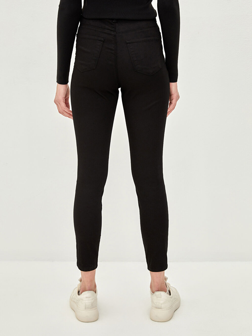 Siyah Yüksek Bel Jüpiter Süper Skinny Fit Kadın Jean Pantolon-3