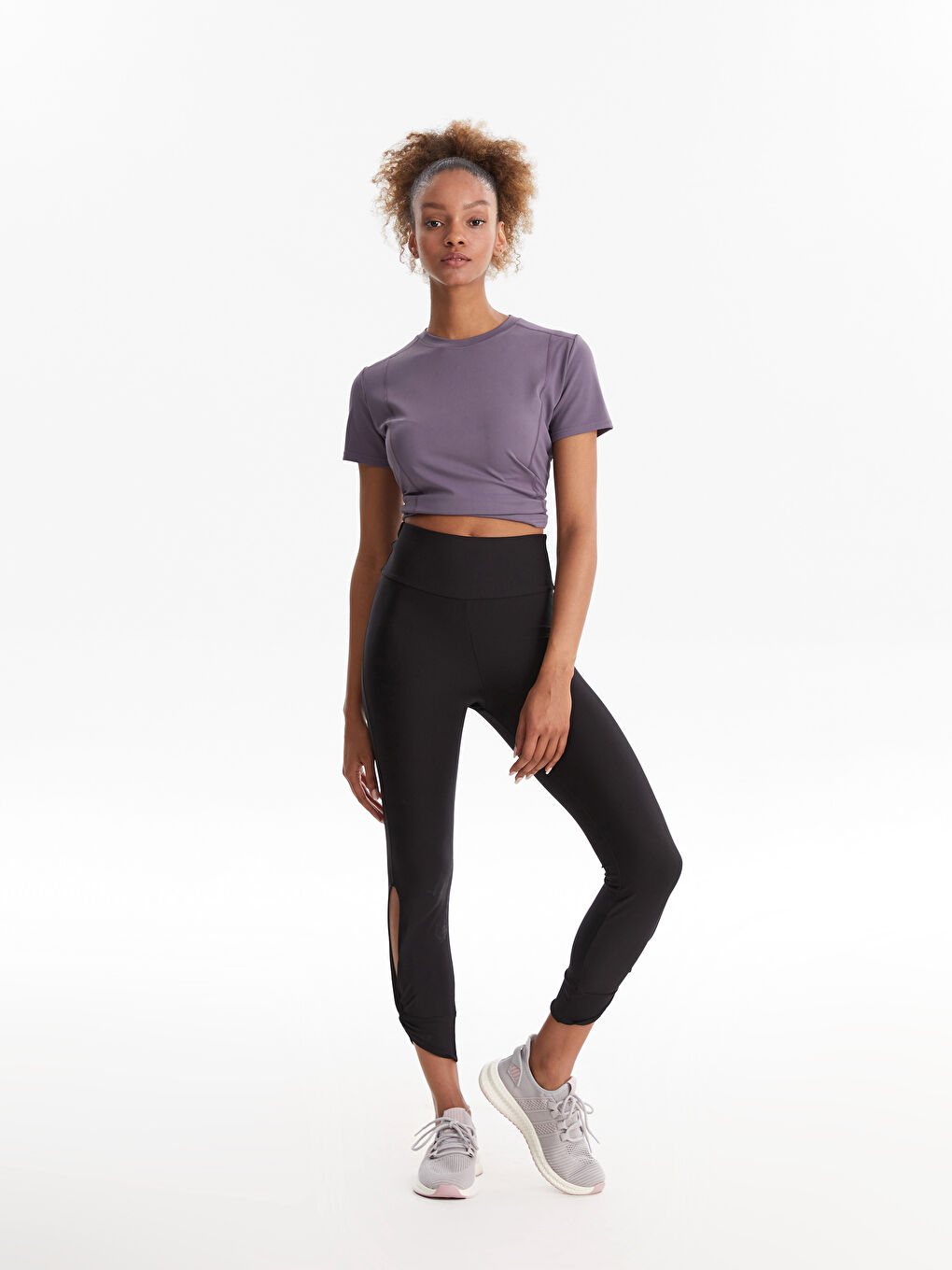 Women's Elasticated Waist Plain Sports Leggings -S2I280Z8-RQN