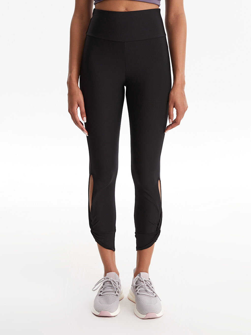 Women's Elasticated Waist Plain Sports Leggings -S2I280Z8-RQN