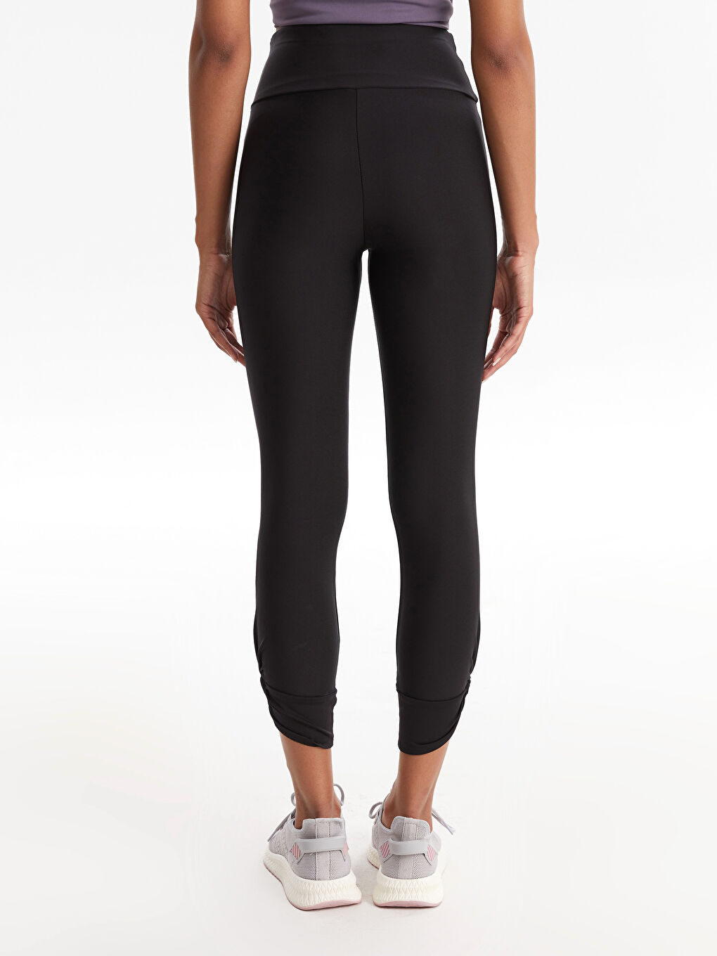 Women's Elasticated Waist Plain Sports Leggings -S2I280Z8-RQN