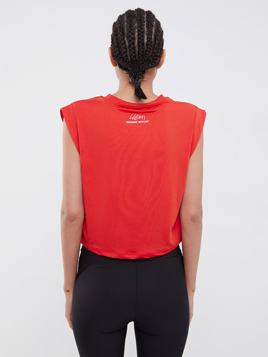 Crew Neck Printed Short Sleeve Women's Sports T-Shirt-4