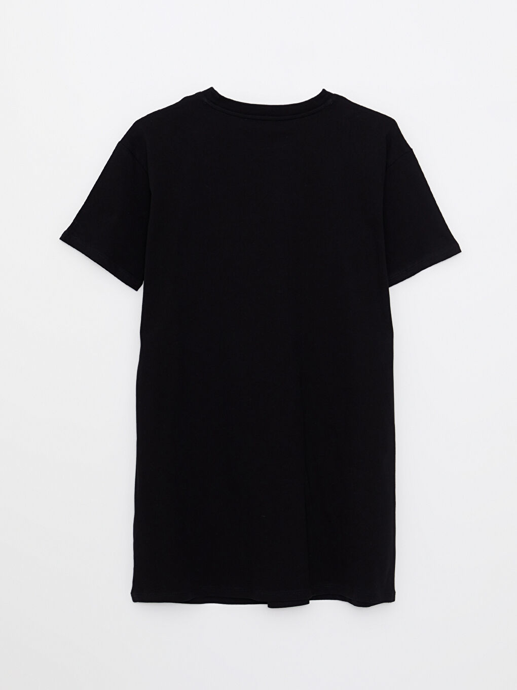 Crew Neck Letter Printed Short Sleeve Cotton Maternity Tunic-6