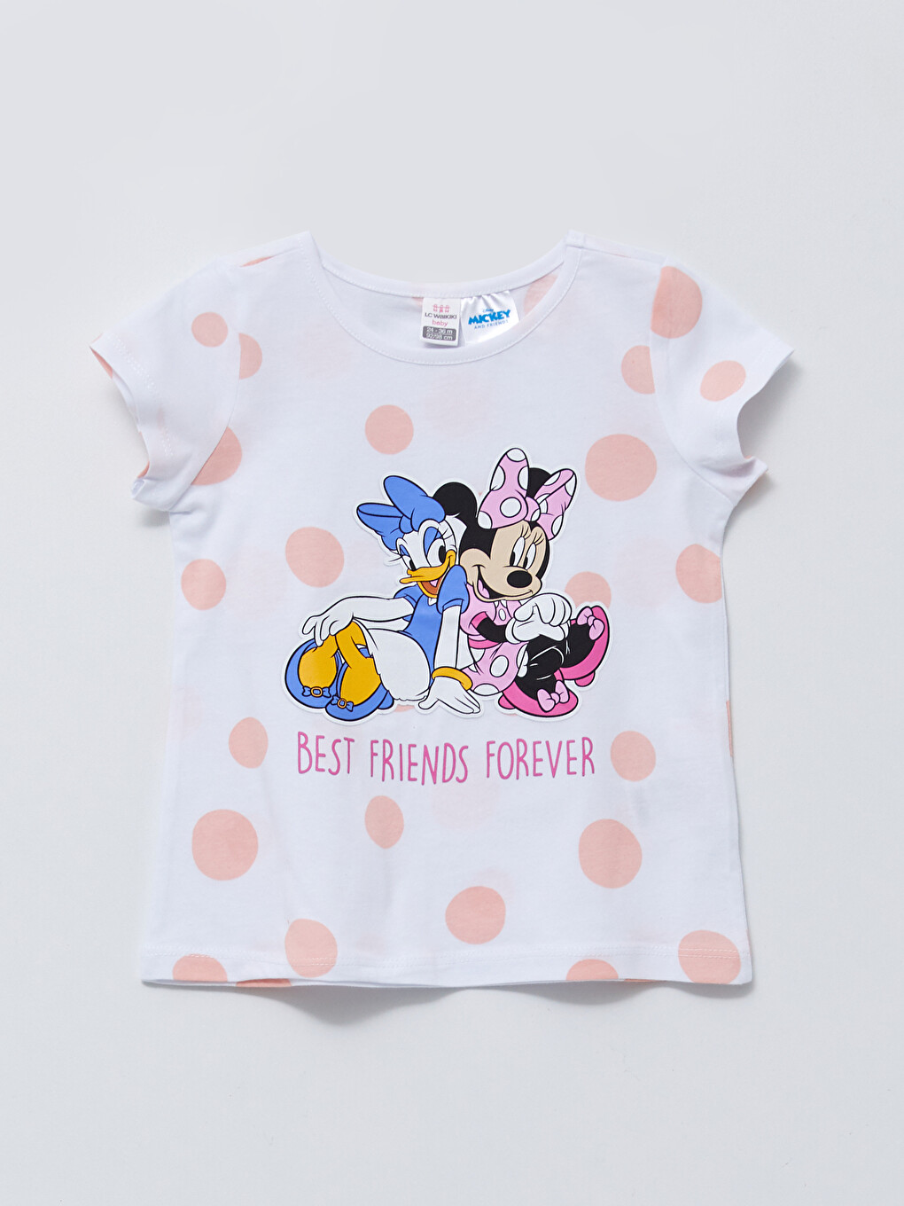 تيشيرت ياقة دائرية كم قصير مطبوع Minnie Mouse للبنات الرضع