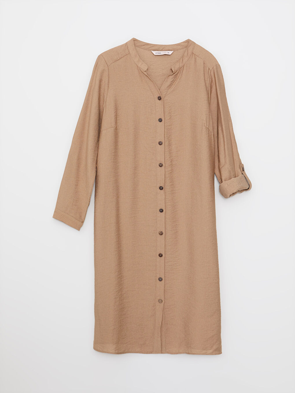 Henley Neckline Long Sleeve Women's Tunic-6