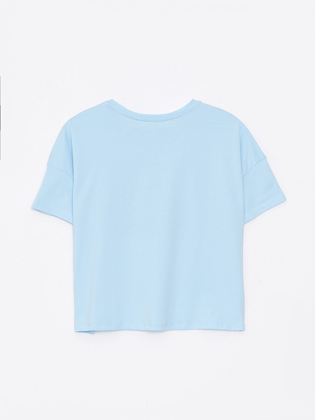 Gri Bisiklet Yaka Baskılı Kısa Kollu Pamuklu Kadın Pijama Takımı-7